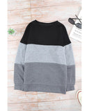 NNEDSZ Exchange Black Contrast Stitching Sweatshirt with Slits - 2XL