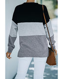 NNEDSZ Exchange Black Contrast Stitching Sweatshirt with Slits - M