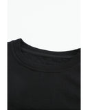NNEDSZ Exchange Black Contrast Stitching Sweatshirt with Slits - M