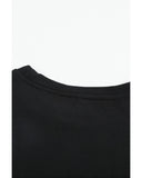 NNEDSZ Exchange Black Contrast Stitching Sweatshirt with Slits - M