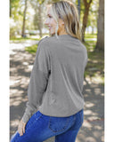 NNEDSZ Exchange Ribbed Zip Knit Top - XL