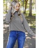 NNEDSZ Exchange Ribbed Zip Knit Top - XL