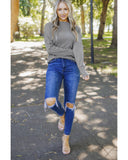 NNEDSZ Exchange Ribbed Zip Knit Top - XL