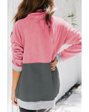 NNEDSZ Exchange Zipped Colorblock Sweatshirt with Pockets - M