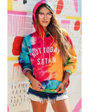 NNEDSZ Exchange Not Today Satan Tie Dye Hoodie - 95% Polyester 5% Elastane - M