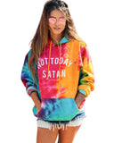 NNEDSZ Exchange Not Today Satan Tie Dye Hoodie - 95% Polyester 5% Elastane - S