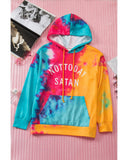 NNEDSZ Exchange Not Today Satan Tie Dye Hoodie - 95% Polyester 5% Elastane - S