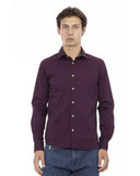 NNEDSZ Baldinini Trend Men's Bordeaux Cotton Shirt - 2XL