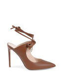 NNEDSZ Chic Leather Pointed-Toe Mule with Bow & Gold Hardware - 39 EU