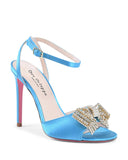 NNEDSZ Satin Crystal Bow Sandal - 37 EU