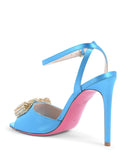 NNEDSZ Satin Crystal Bow Sandal - 37 EU