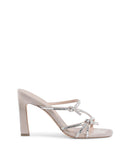 NNEDSZ Crystal Embellished Suede Sandal - 39 EU