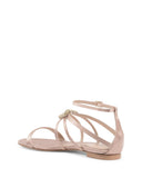 NNEDSZ Bow Satin Sandal with Ankle Strap - 37 EU