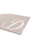 NNEDSZ Crown of Edinburgh Cashmere Women's Monogrammed Cashmere Letter Scarf in Camel - One Size