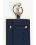 NNEDSZ Leather Badge Holder with Hammered Detailing and Brand Lettering One Size Men