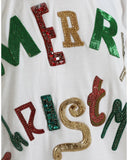 NNEDSZ Dolce & Gabbana Women's White Cotton Christmas Sequin Fur T-shirt - 38 IT