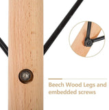 NNEDSZ Wood Dining Table for 2-4 People,80cm DIA Modern Round Kitchen Table with Wood Legs for Dining Room, Living Room and Kitchen