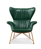 NNEDSZ Vintage Butterfly Armchair with Gold Steel Legs Green