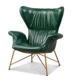 NNEDSZ Vintage Butterfly Armchair with Gold Steel Legs Green