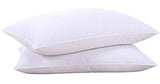 NNEDSZ Puredown Goose Down and Feather Pillow Inserts for Sleeping, 100% Cotton Fabric Cover Bed Pillows, Set of 2, White, Queen Size