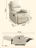 NNEDSZ Faux Leather Push Back Theater Recliner Sofa Leisure Lazy Single Sofa for Living Room Bedroom