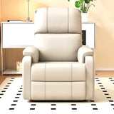 NNEDSZ Faux Leather Push Back Theater Recliner Sofa Leisure Lazy Single Sofa for Living Room Bedroom