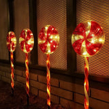 NNEDSZ 4pcs Solar Lollipops Cane Light Candy Cane Lights Water-resistant Christmas Outdoor Lawn Light