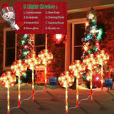 NNEDSZ 4pcs Solar Lollipops Cane Light Candy Cane Lights Water-resistant Christmas Outdoor Lawn Light