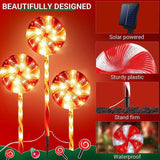 NNEDSZ 4pcs Solar Lollipops Cane Light Candy Cane Lights Water-resistant Christmas Outdoor Lawn Light