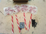 NNEDSZ 4pcs Solar Lollipops Cane Light Candy Cane Lights Water-resistant Christmas Outdoor Lawn Light
