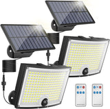 NNEDSZ KagoLing Solar Lights Outdoor 202 LED Motion Sensor Lights IP65 Waterproof 120 Degree Beam Angle Solar Garden Lights 2 Pack with 5M Cable
