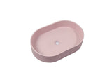 NNEDSZ Ultra Modern Concrete Cement Wash Basin Counter Top Matte Pink Oval Basin