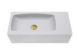 NNEDSZ New Concrete Cement Wash Basin Counter Top Matte White Wall Hung Curved Basin