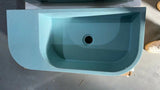 NNEDSZ New Concrete Cement Wash Basin Counter Top Matte Teal Wall Hung Basin