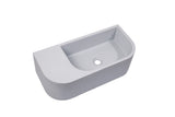 NNEDSZ New Concrete Cement Wash Basin Counter Top Matte Light Grey Wall Hung Basin