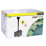 NNEDSZ Pond One PondMaster 1300 Pond Fountain Pump Kit - 1100L/H