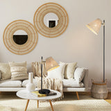 NNEDSZ Yvette Rattan Floor Lamp