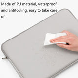 NNEDSZ 16 / 17 Inch Apricot Pu Leather Laptop Bag