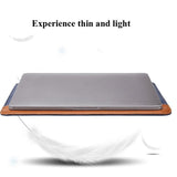 NNEDSZ 13-14 Inch Horizontal Microfiber Notebook Liner & Power Bag - Gray & Brown