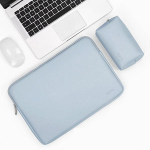 NNEDSZ 16 / 17 Inch Power Laptop Bag In Sky Blue Pu Leather