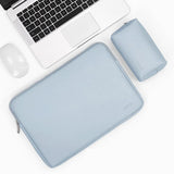 NNEDSZ 16 / 17 Inch Power Laptop Bag In Sky Blue Pu Leather