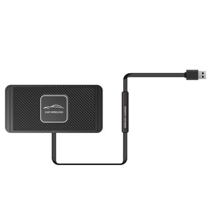 NNEDSZ 15W Qi Car Wireless Charging Pad - 30Cm Short Cable Anti-Skid