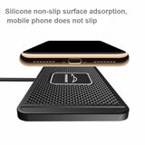 NNEDSZ 15W Qi Car Wireless Charging Pad - 30Cm Short Cable Anti-Skid