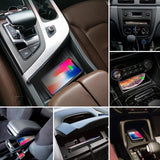 NNEDSZ 15W Qi Car Wireless Charging Pad - 30Cm Short Cable Anti-Skid