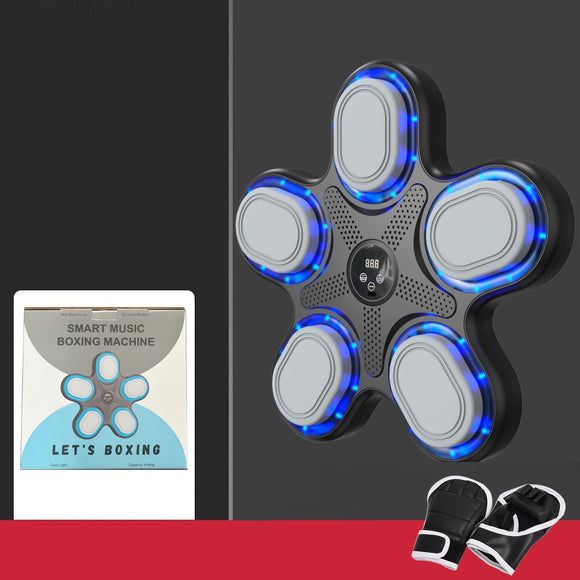 NNEDSZ Bluetooth Music Boxing Machine With Adult Gloves - Reaction Training - With Half-Finger Gloves