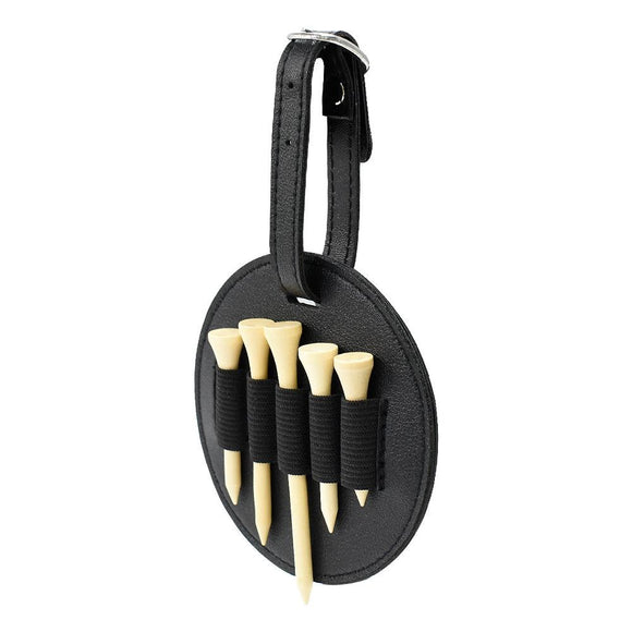 NNEDSZ Double-sided Leather Golf Spike Insert Bag - Outdoor Waist Hanging Storage - Double-Sided Black