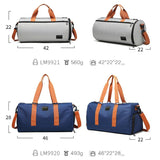 NNEDSZ Blue Waterproof Gym Bag with Wet / Dry Separation - 9920 Blue