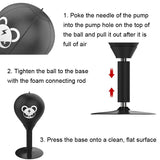 NNEDSZ Desktop Speed Ball For Boxing Training - Bear Design With Gloves & Pump - Bear+Pump