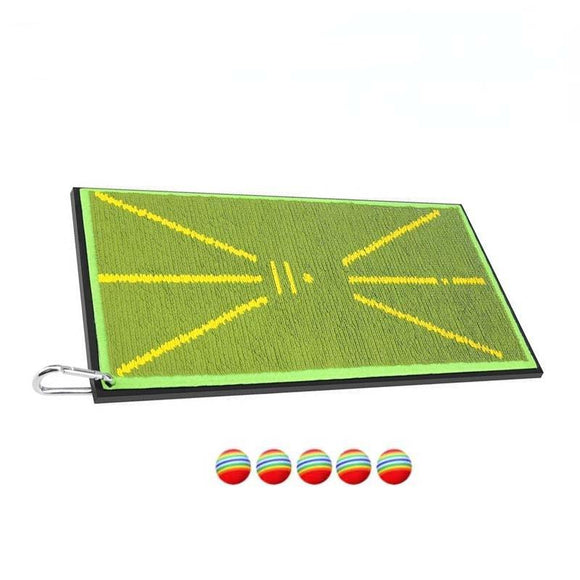 NNEDSZ Improve your Golf Swing with Training Pad and Sponge Balls