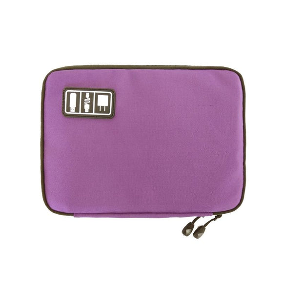 NNEDSZ Portable Multifunctional u Disk Storage Bag for Mobile Phone Accessories - Purple